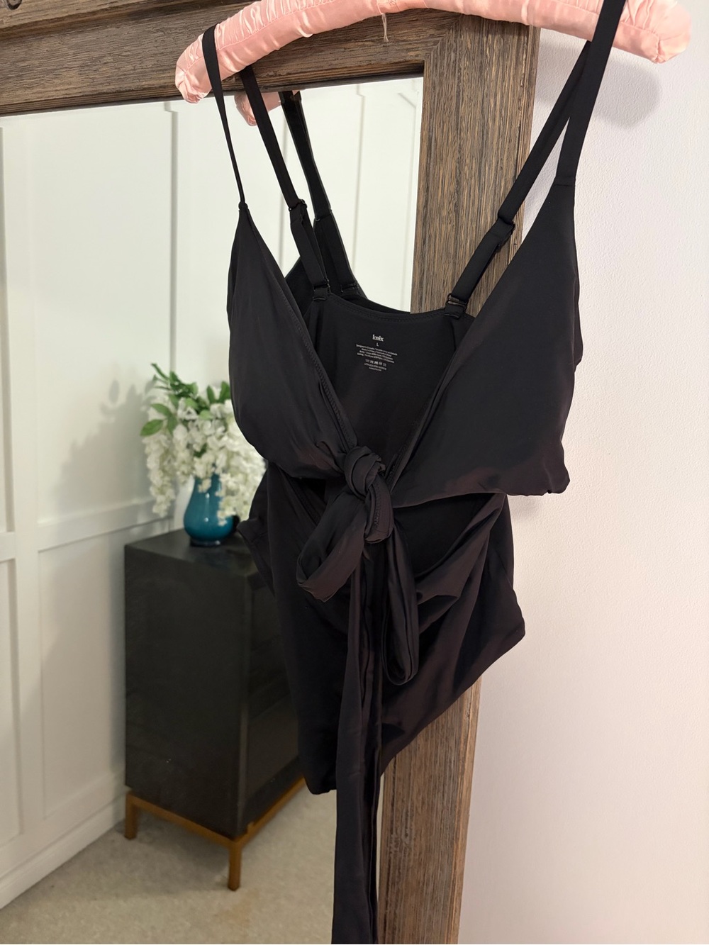 Knix Black Tie-Front One-Piece Swimsuit